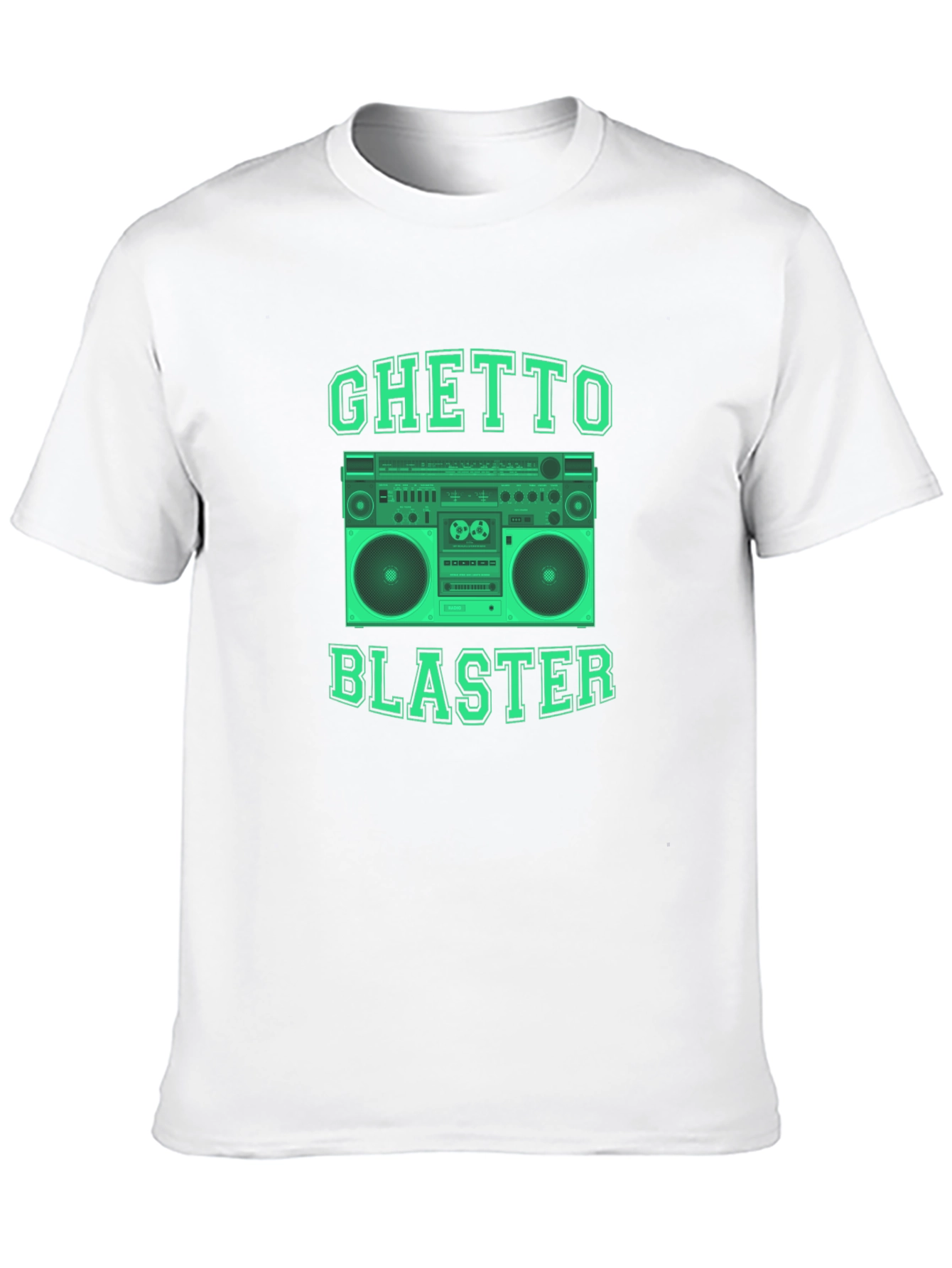 Camiseta Negra Ghetto Blaster Retro