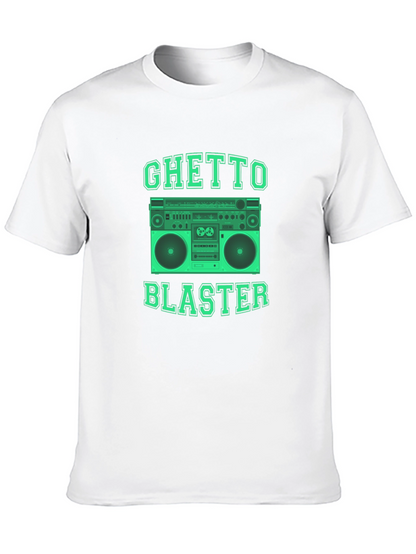 Camiseta Negra Ghetto Blaster Retro