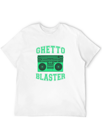 Camiseta Negra Ghetto Blaster Retro