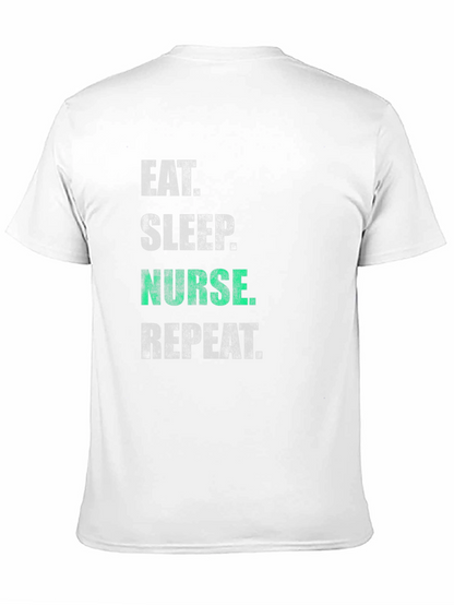Camiseta Negra Eat Sleep Nurse Repeat