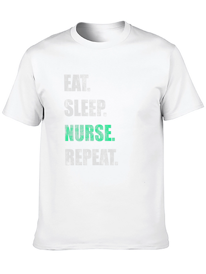 Camiseta Negra Eat Sleep Nurse Repeat