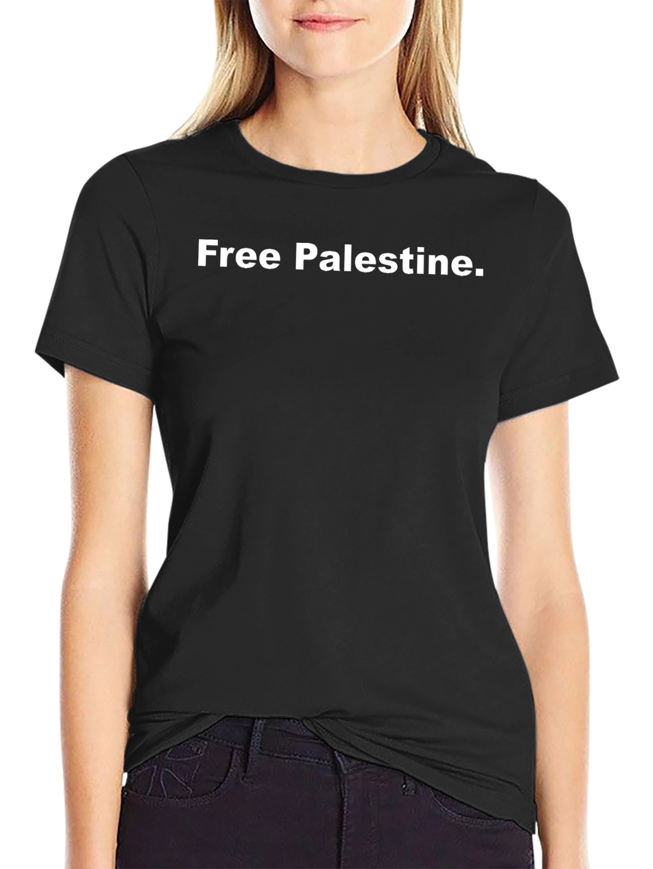 Camiseta Negra Free Palestine