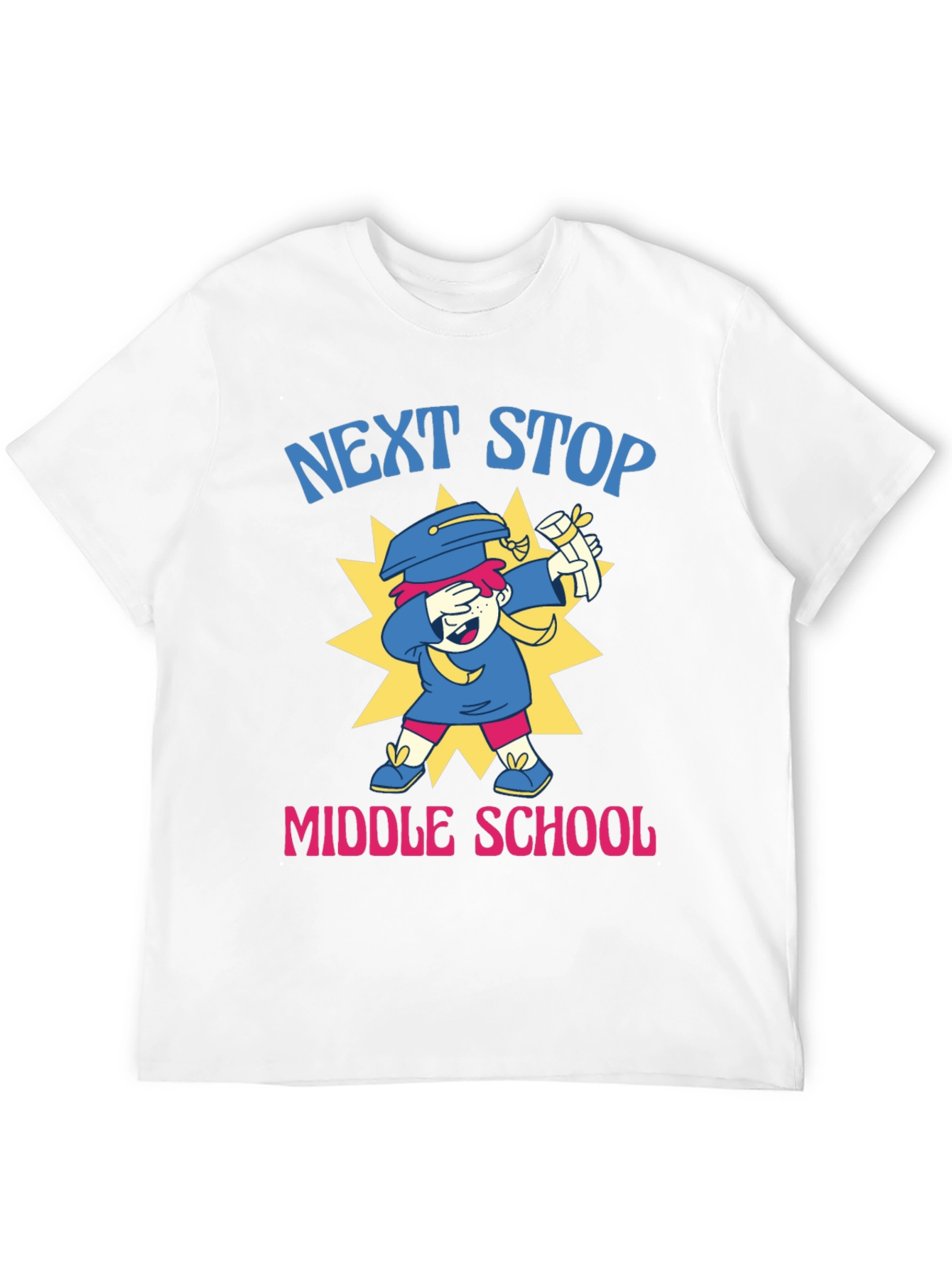 Camiseta Negra Próxima Parada: Escuela Intermedia