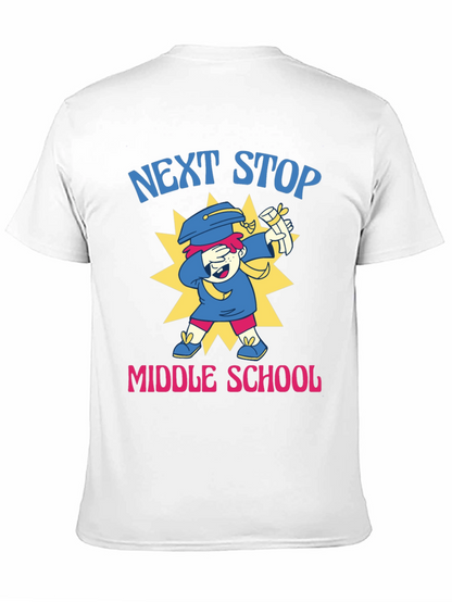 Camiseta Negra Próxima Parada: Escuela Intermedia