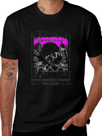 Camiseta Negra Dystopia Anime