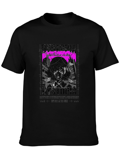 Camiseta Negra Dystopia Anime