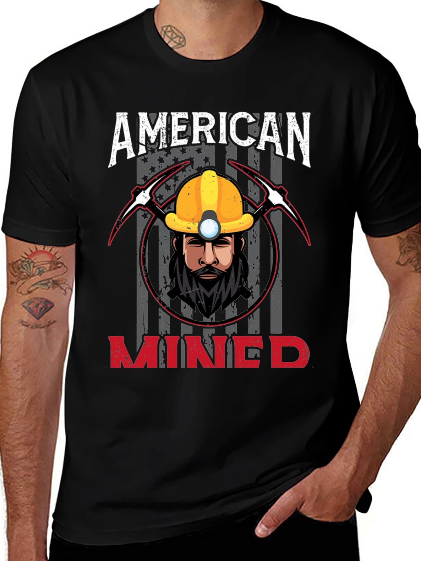 Camiseta Americana Minero - Diseño Único