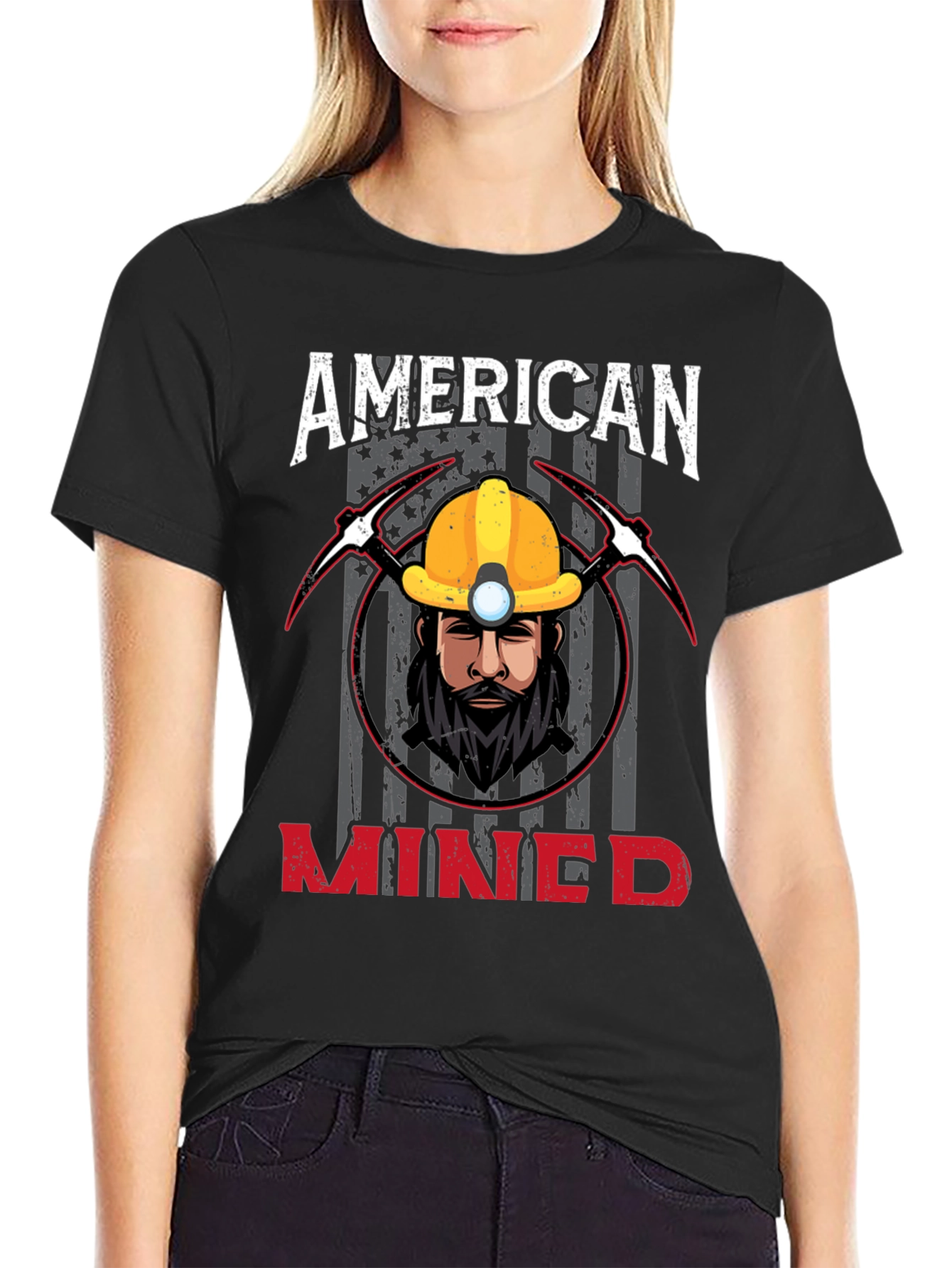Camiseta Americana Minero - Diseño Único