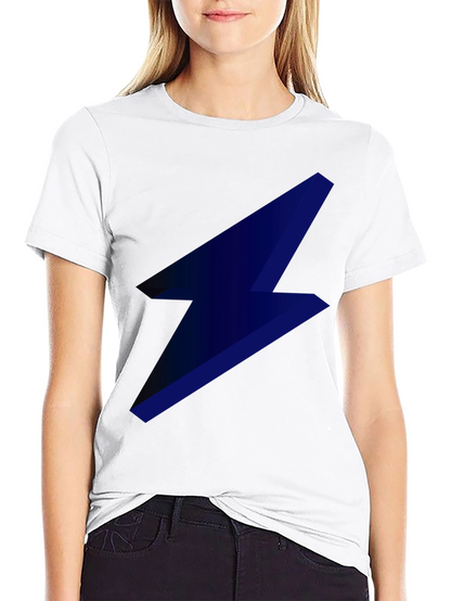 Camiseta Negra con Rayo Azul Eléctrico para Hombre