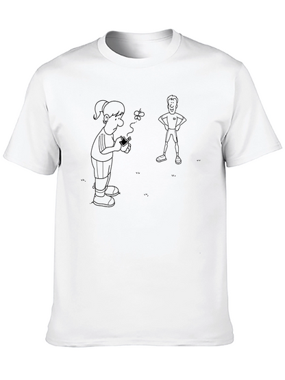 Camiseta Negra con Diseño Cómico Único