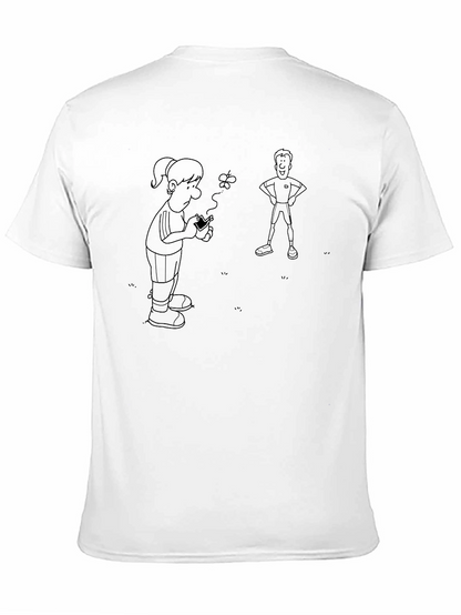 Camiseta Negra con Diseño Cómico Único