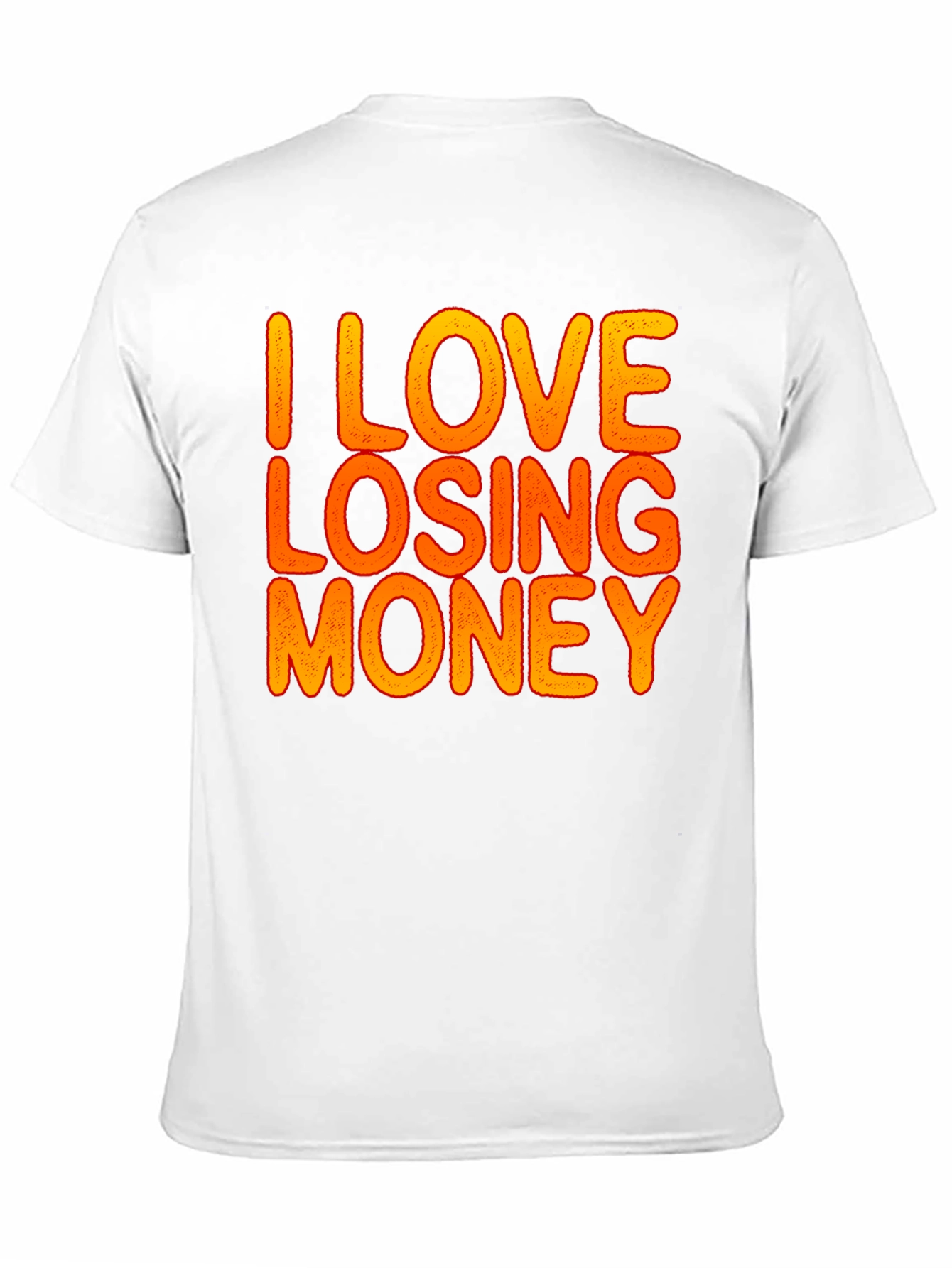 Camiseta Negra Divertida: I Love Losing Money