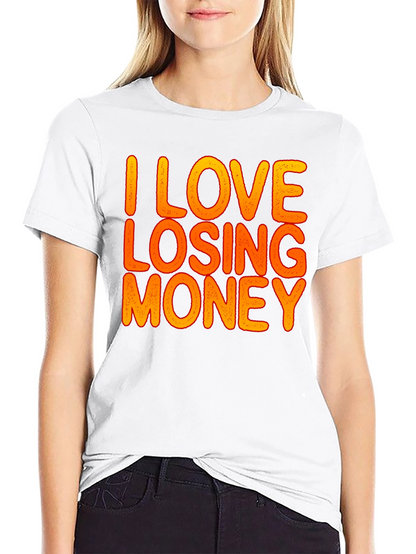 Camiseta Negra Divertida: I Love Losing Money