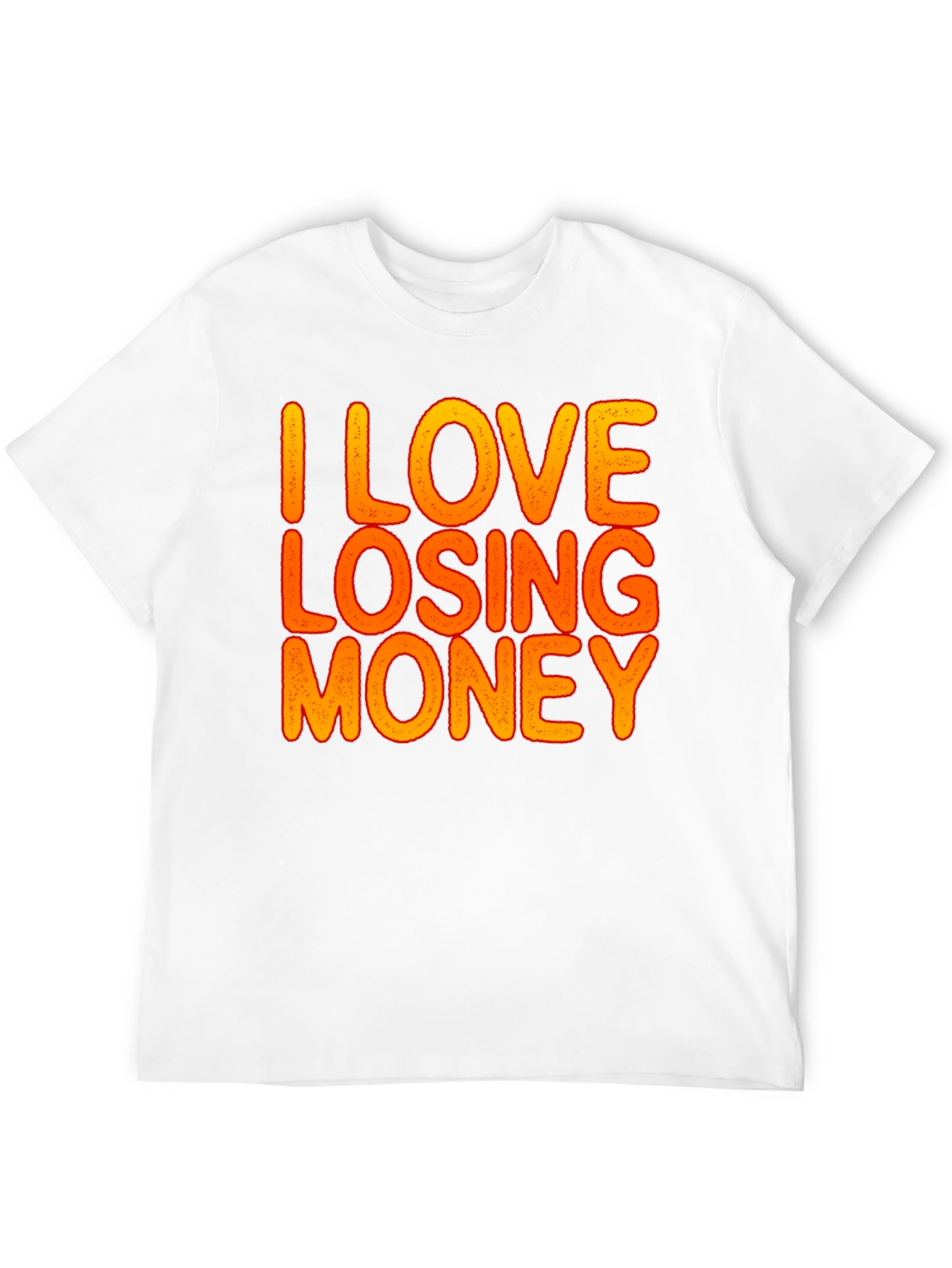 Camiseta Negra Divertida: I Love Losing Money