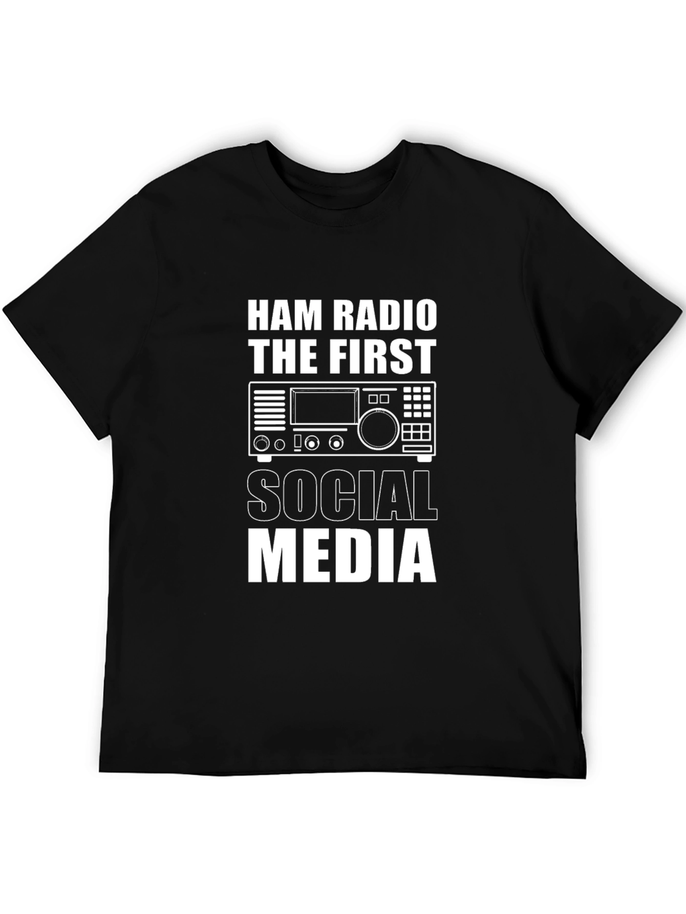 Camiseta Negra: Ham Radio - La Primera Red Social