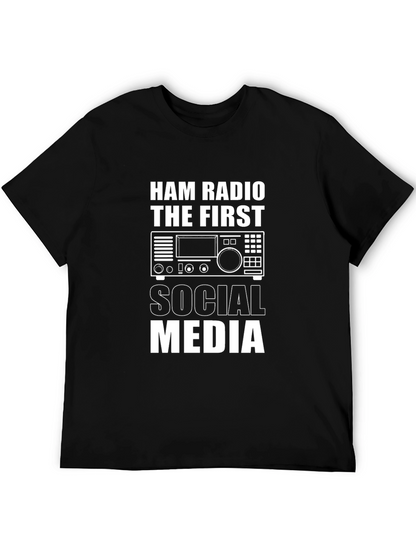 Camiseta Negra: Ham Radio - La Primera Red Social