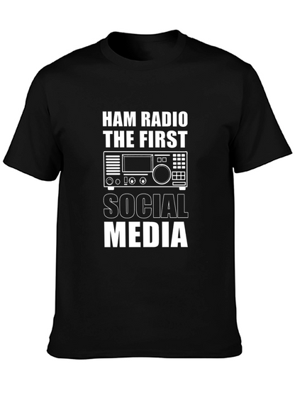 Camiseta Negra: Ham Radio - La Primera Red Social