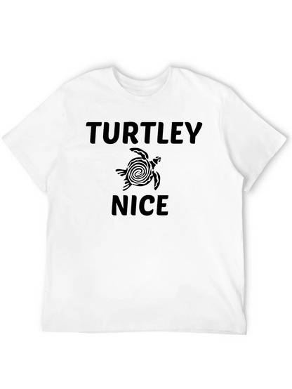 Camiseta Negra Hombre - Diseño Divertido Tortuga