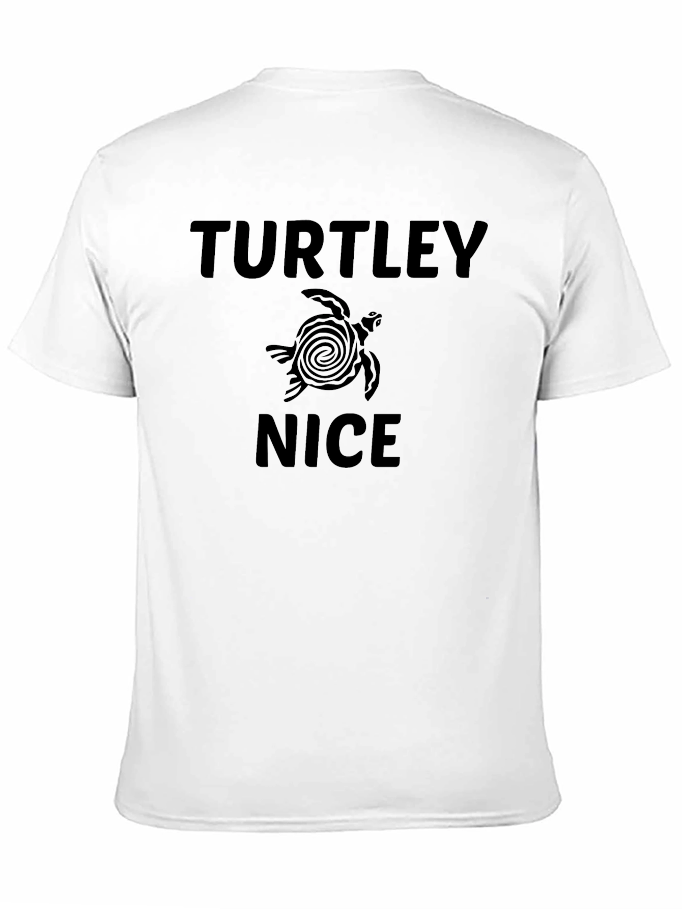 Camiseta Negra Hombre - Diseño Divertido Tortuga