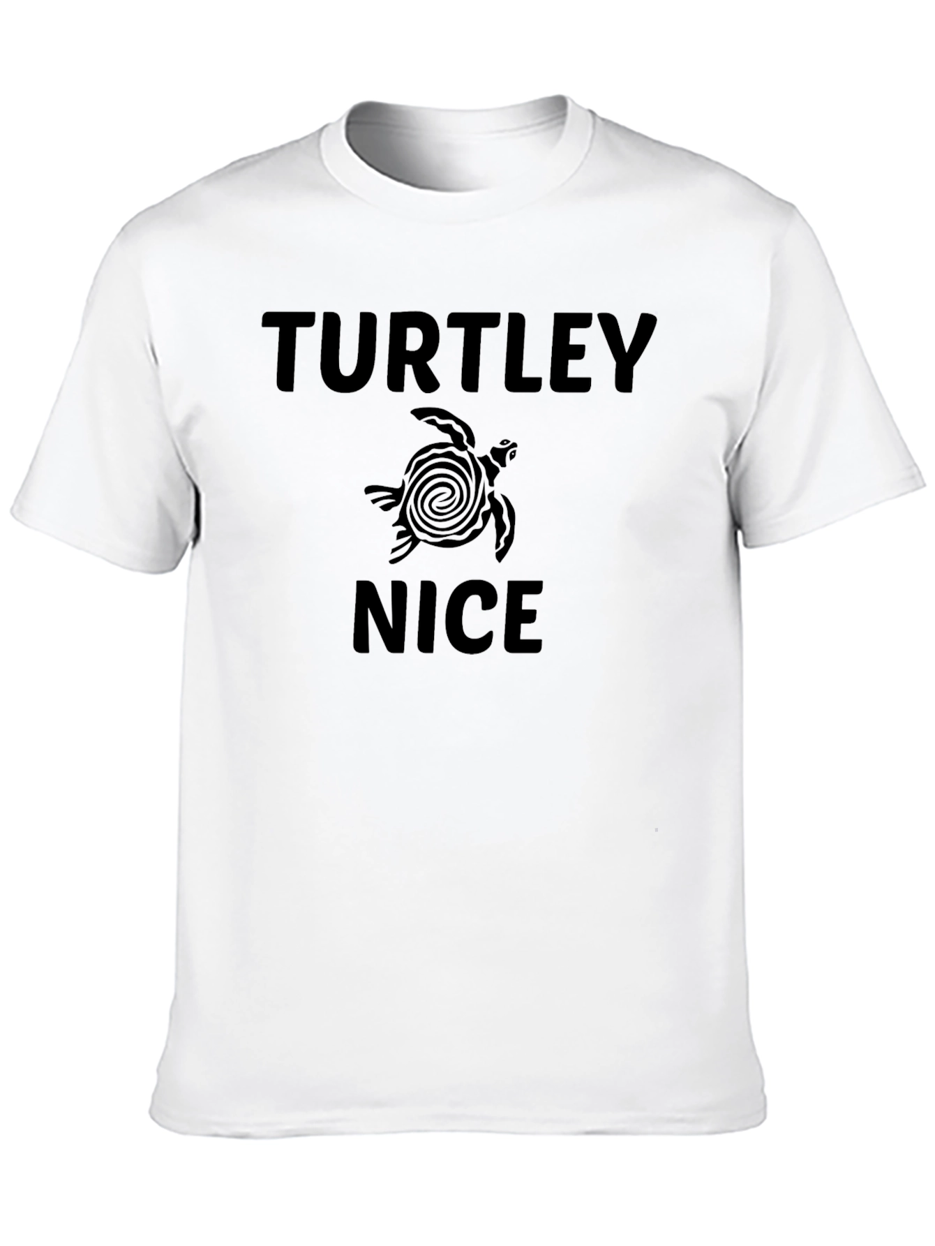 Camiseta Negra Hombre - Diseño Divertido Tortuga