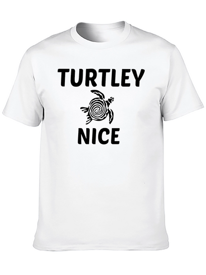 Camiseta Negra Hombre - Diseño Divertido Tortuga