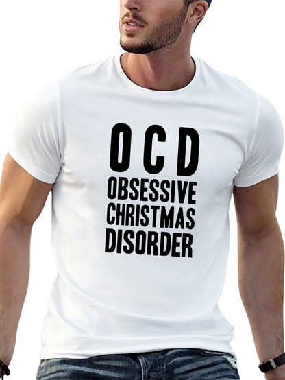 Camiseta Negra OCD Obsessive Christmas Disorder