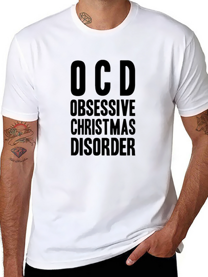 Camiseta Negra OCD Obsessive Christmas Disorder