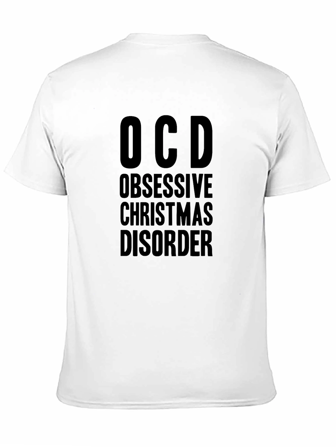 Camiseta Negra OCD Obsessive Christmas Disorder