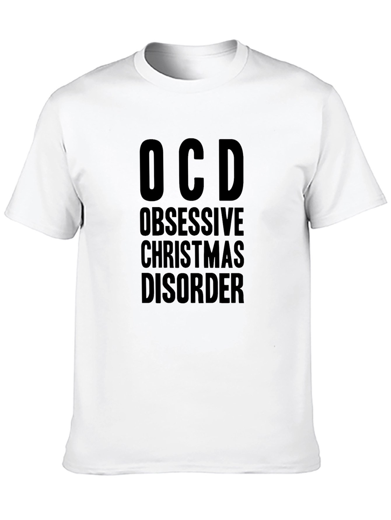 Camiseta Negra OCD Obsessive Christmas Disorder