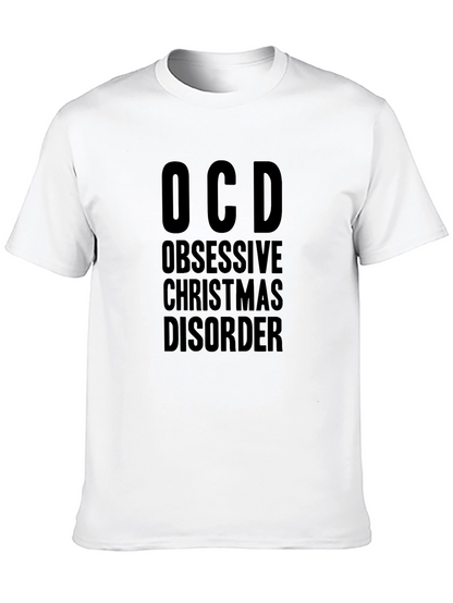 Camiseta Negra OCD Obsessive Christmas Disorder
