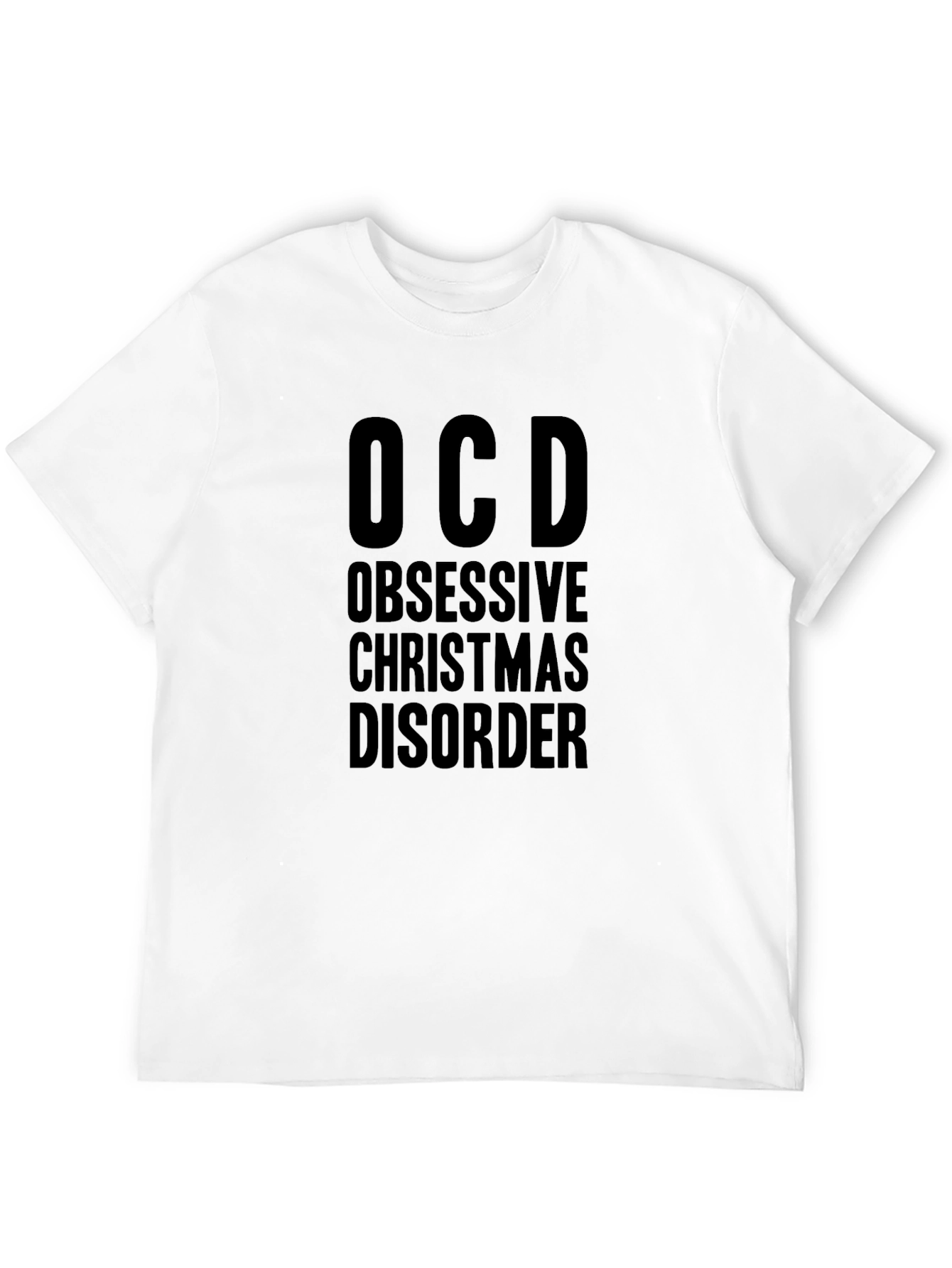 Camiseta Negra OCD Obsessive Christmas Disorder