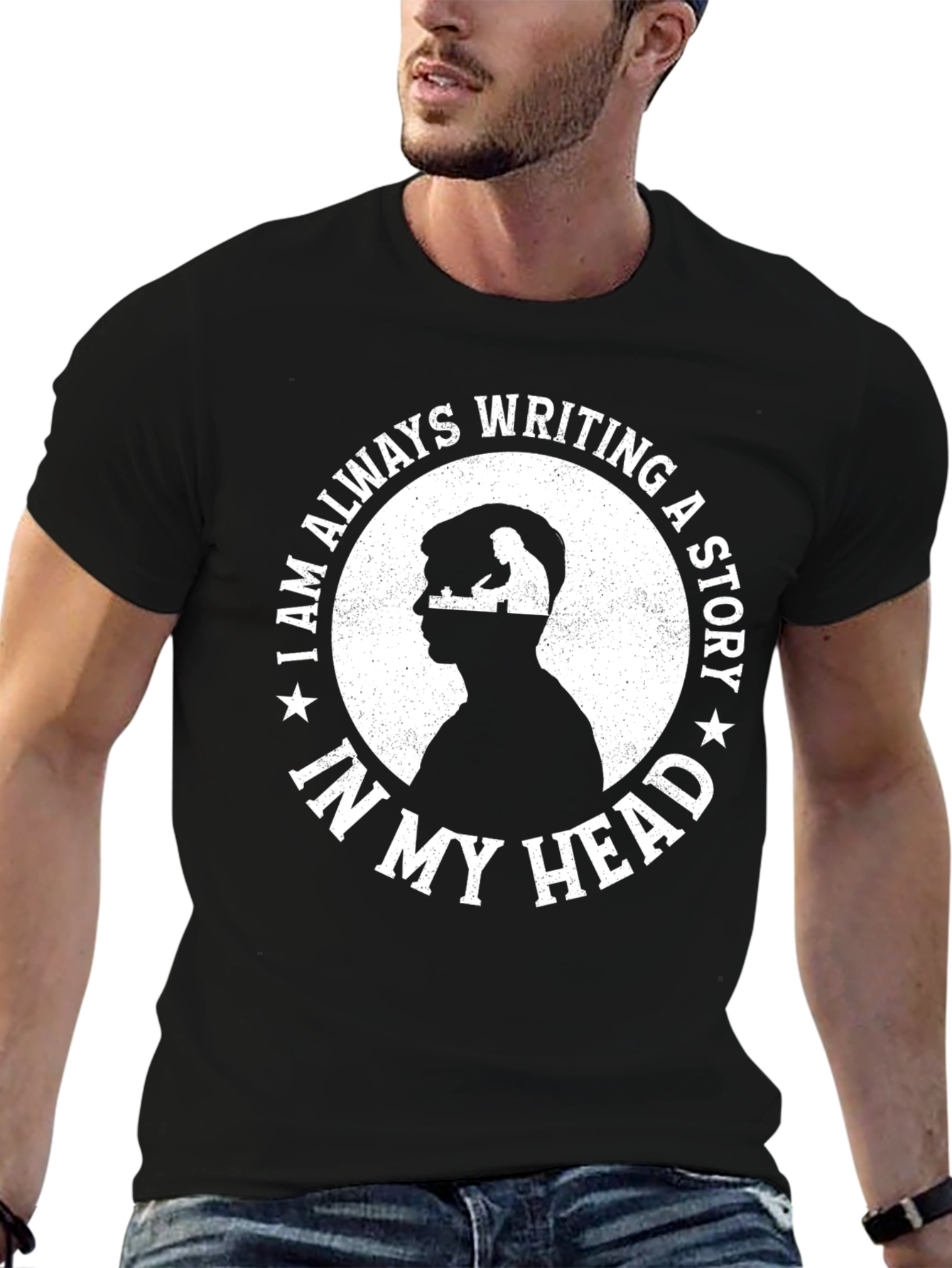 Camiseta Negra Escribiendo una Historia