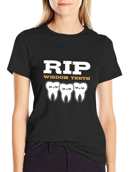Camiseta Negra RIP Wisdom Teeth