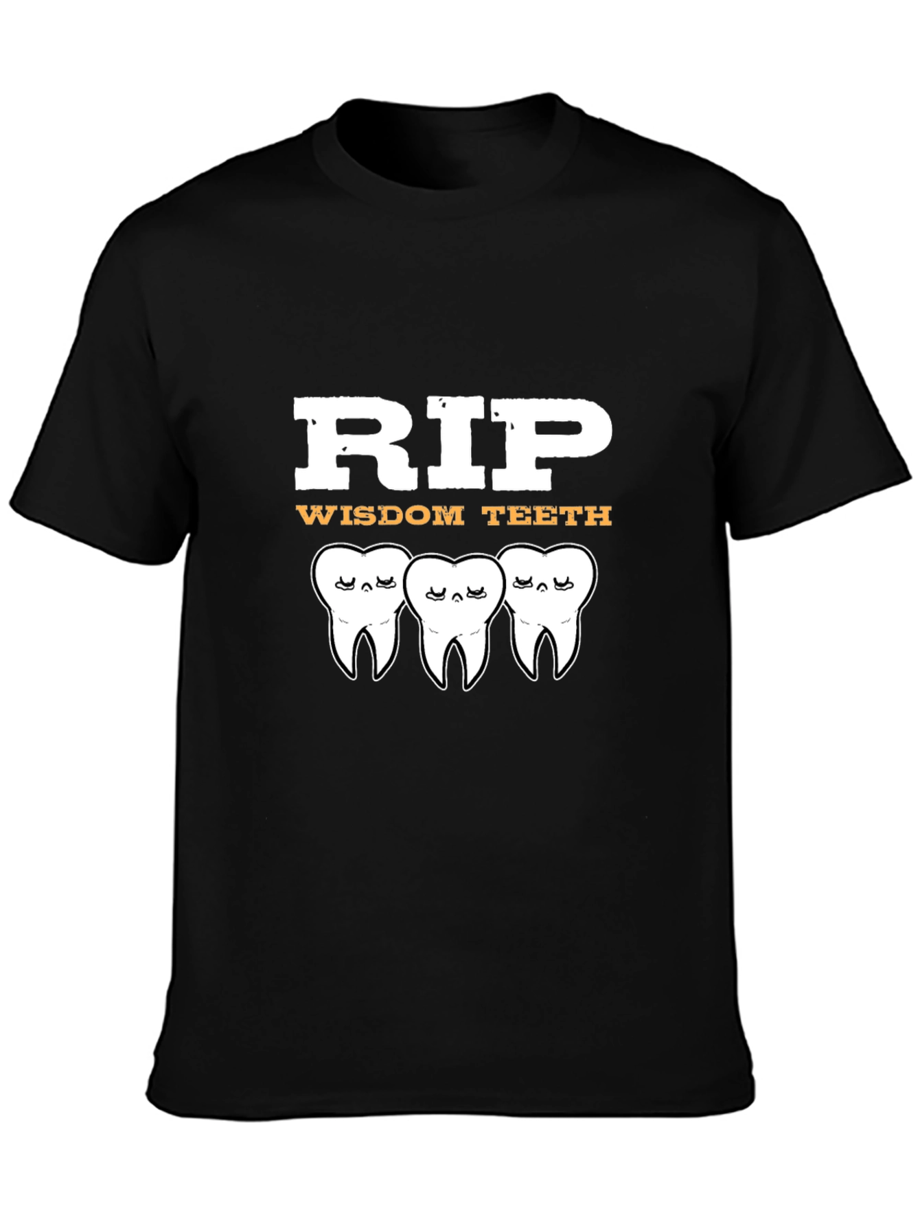 Camiseta Negra RIP Wisdom Teeth