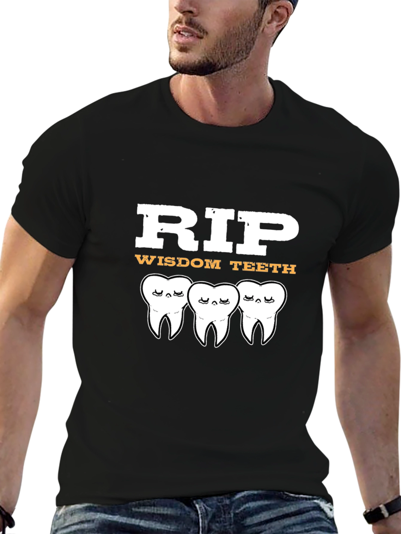 Camiseta Negra RIP Wisdom Teeth