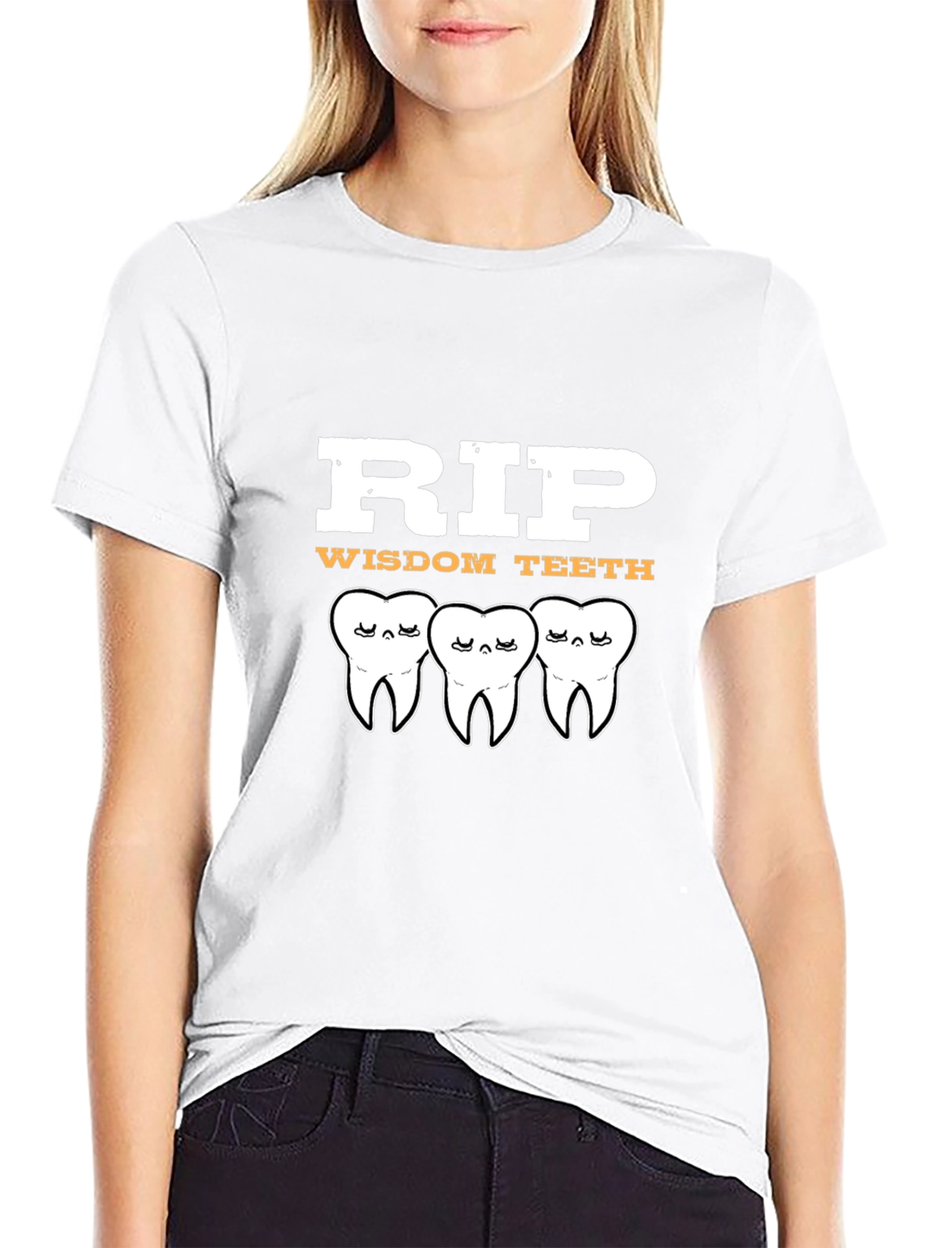 Camiseta Negra RIP Wisdom Teeth