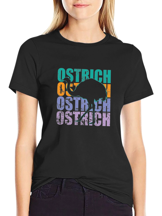 Camiseta Hombre Diseño Ostrich Vintage