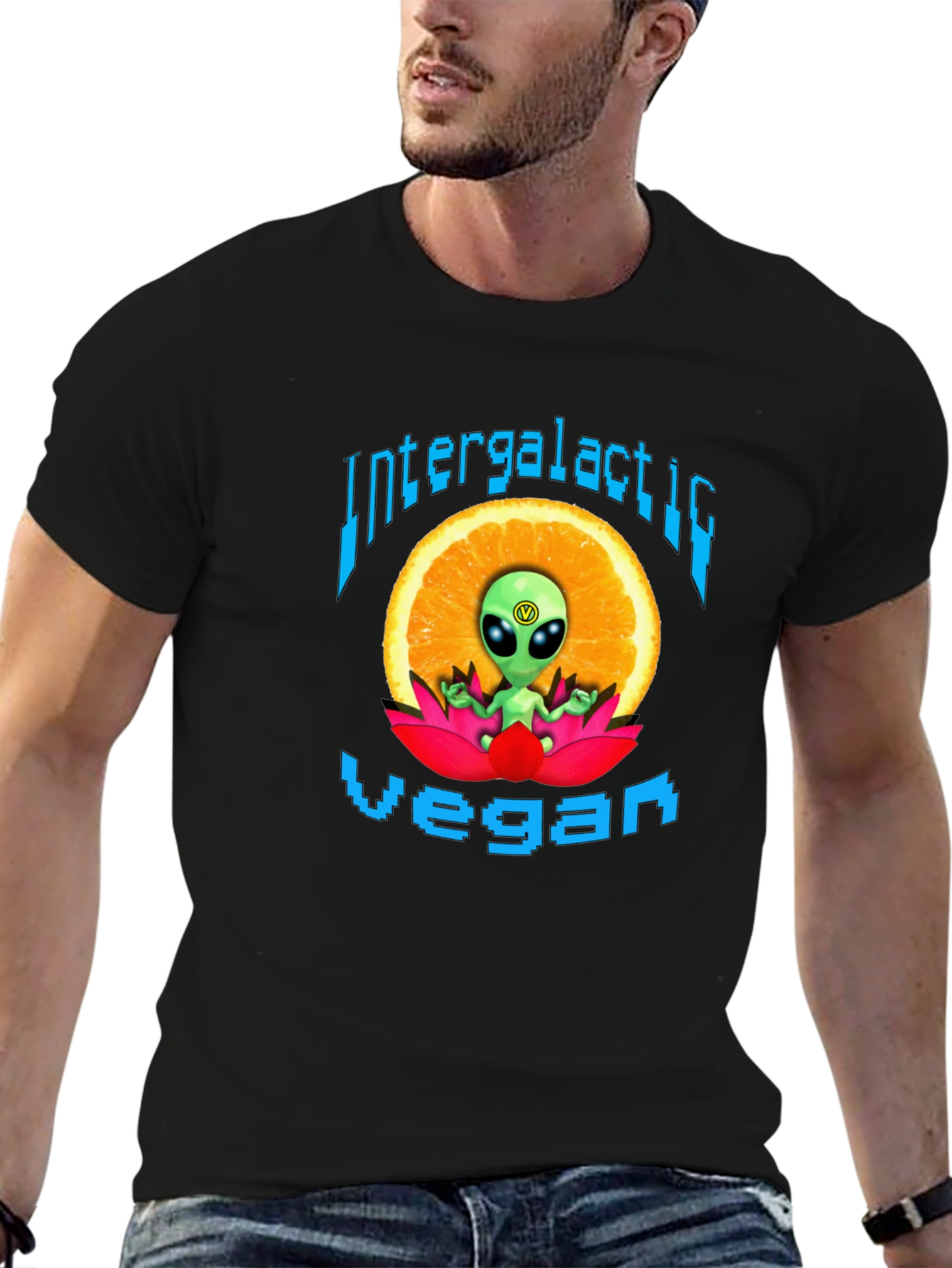 Camiseta Vegana Intergaláctica - Diseño Alienígena