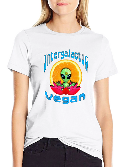 Camiseta Vegana Intergaláctica - Diseño Alienígena