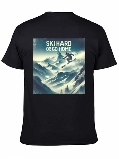Camiseta Negra Ski Hard or Go Home