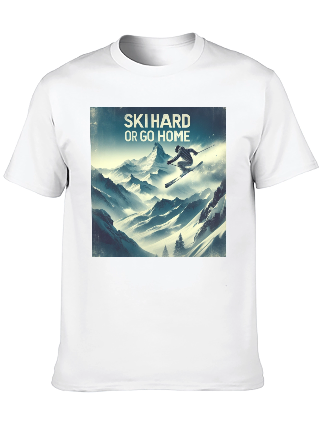 Camiseta Negra Ski Hard or Go Home