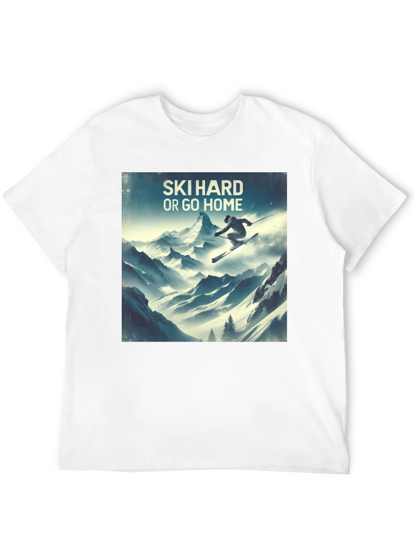 Camiseta Negra Ski Hard or Go Home