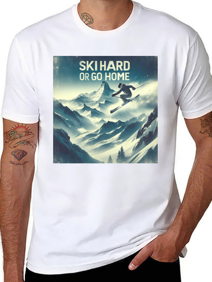 Camiseta Negra Ski Hard or Go Home