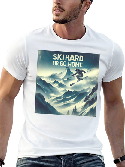 Camiseta Negra Ski Hard or Go Home