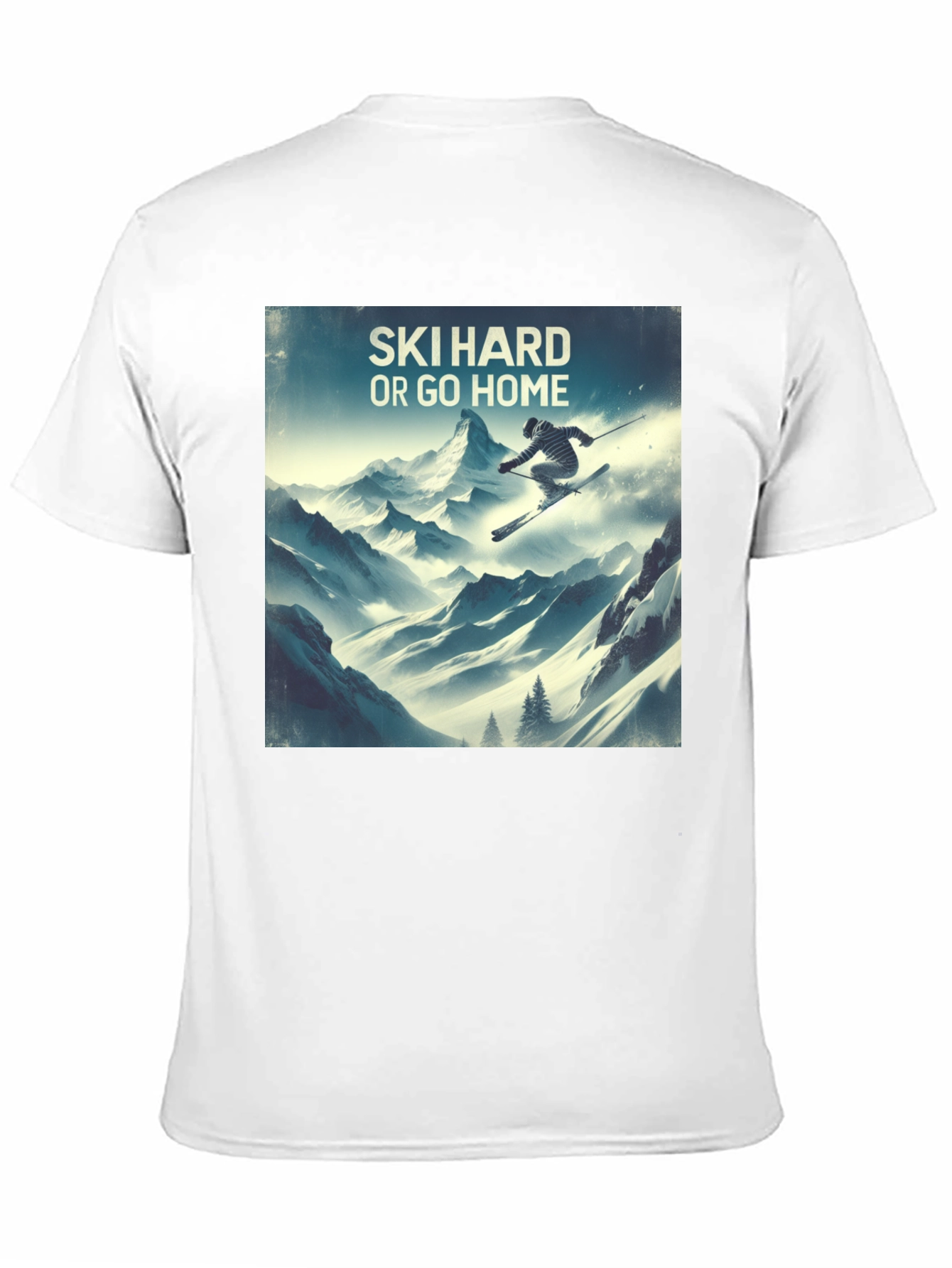 Camiseta Negra Ski Hard or Go Home