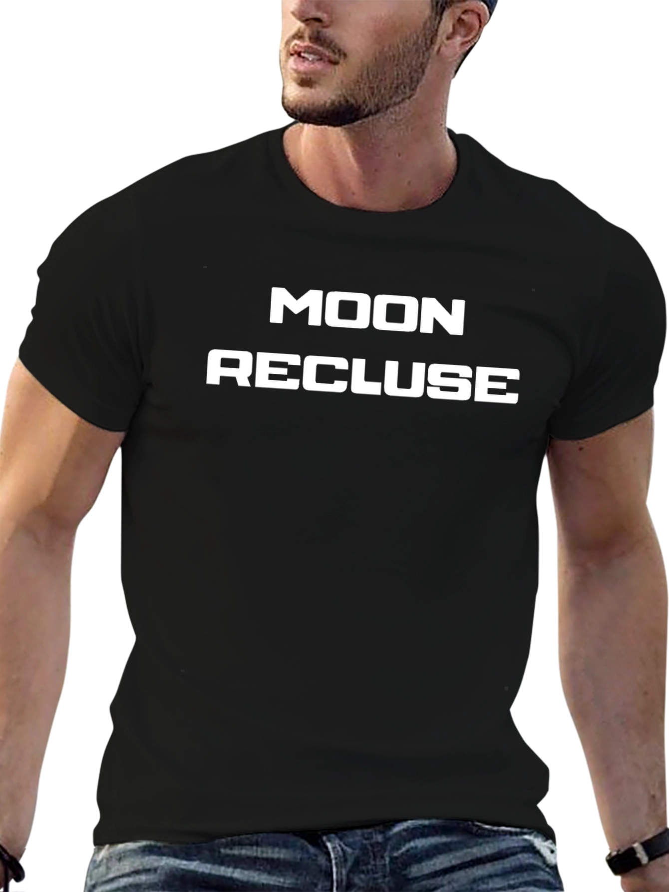 Camiseta Negra Moon Recluse - Estilo Casual