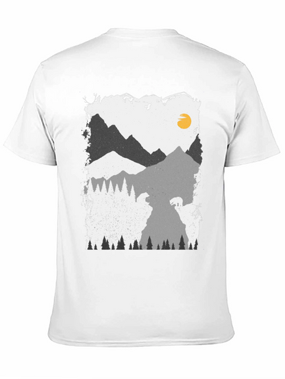 Camiseta Negra con Diseño de Montaña y Oso