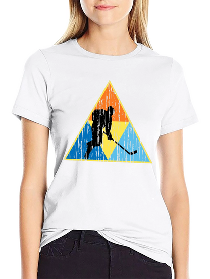 Camiseta Hombre Diseño Hockey Retro