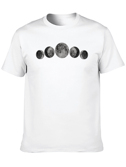 Camiseta Negra Fases Lunares Hombre