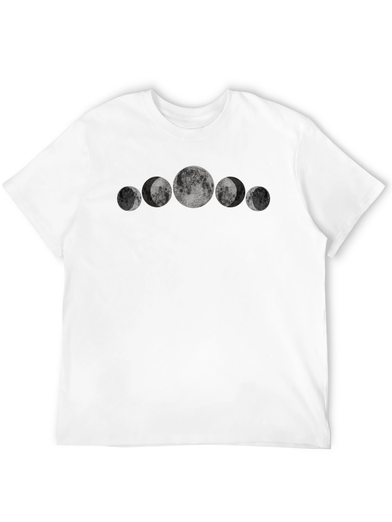 Camiseta Negra Fases Lunares Hombre